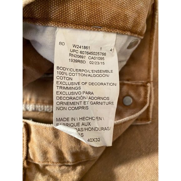 Dickies Jeans RN20697 Carpenter Mens 40x32 Camel Work Builder - Picture 3 of 3